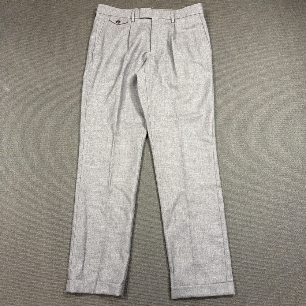 Wallace & Barnes Wool Pants Mens 31x32 Grey Cuffed